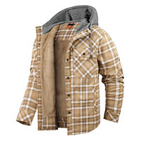 Veste tactique d'extérieur à capuche en flanelle épaisse coupe-vent pour homme, style hip-hop, patchwork, en polyester/coton, taille US, avec doublure Sherpa