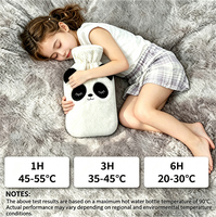 Bouteille d'eau chaude 2L avec housse en peluche et masque pour les yeux pour le sommeil, mignonne, conforme à la norme BS, vente en gros de Chine