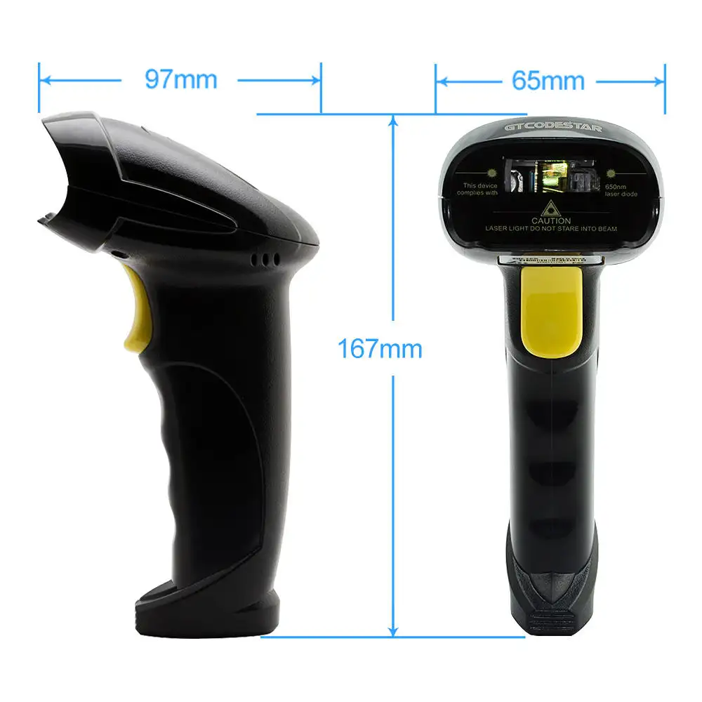 Barway quét mã vạch 1D có dây Máy quét mã vạch cầm tay Máy quét laser giá bar code Reader BW-310