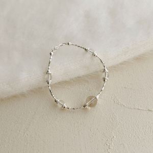 Dylam Personalized Design Fine Jewelry S925 <b>Silver</b> Beaded Chain Big Circle Crystal Women <b>Bangles</b> <b>Bracelets</b> Jewellery for Daily - Product Image 4