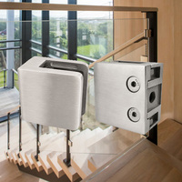 Abrazadera de Acero Inoxidable de Grado Arquitectónico Premium con Acabado Satinado, Cuadrada y Plana, para Montaje en Vidrio, de Buena Calidad y Precio en China
