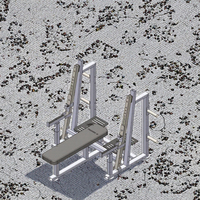 Machine de musculation en acier avec banc plat pour l'entraînement de la force