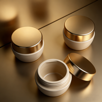 Vente en gros d'usine : Pots en plastique vides pour gel 5g 15g, mini pots à gel avec couvercle doré, personnalisation OEM/ODM, emballage cosmétique pour gel à ongles