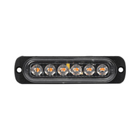 Feu de signalisation latéral ultra-mince à 6 LED en plastique pour camion, lampe de gabarit latérale universelle 12-36V pour remorque de camion