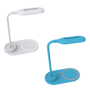 Lámpara LED moderna de <span class=keywords><strong>mesa</strong></span> con cargador inalámbrico QI, luz de protección ocular plegable por USB, cargador inalámbrico, 10W - Product Image 1