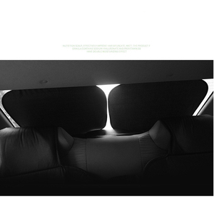 6 piezas de parasoles plegables negros para ventanas delanteras y traseras de coche, cubierta protectora de <span class=keywords><strong>vinilo</strong></span> opaco para parabrisas - Product Image 4