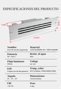 Overseasdesign RW-260 IP65 LED Step Light 500Lm 4000K Hotel Staircase Commercial Engineering Landscape <b>Lamp</b> Custom Service - Product Image 2