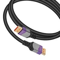 Kabel DFX DP2.1 2M hingga 80Gbps Video 16K 8K 240Hz 4K 240Hz Fleksibel DP ke DP untuk Monitor Gaming Grafis PC