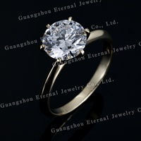 Bijoux faits à la main, certificat IGI, diamant rond brillant VVS cultivé en laboratoire de 1 ct, 2 ct, 3 ct, argent S925, or 10K, 14K, 18K, bague en platine PT950