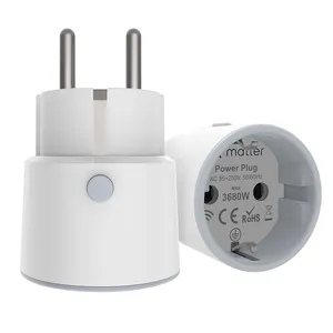 Universal temporizador energia monitor 16A tuya wifi inteligente UE plugs & sockets Matter