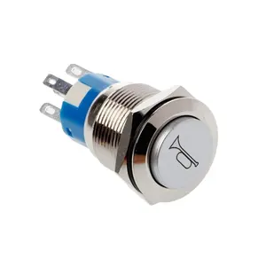 12V Car Auto LED Light Momentary Speaker Horn Push Button Switch 19mm