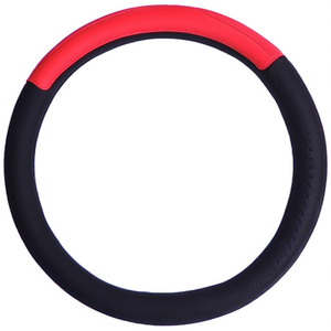 Funda para Volante Negra con Línea Roja, Agarre de Cuero, Ajuste Universal - Product Image 2