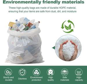 Biodegradable PE Heavy Duty Reusable T-Shirt Carry-Out <b>Packaging</b> <b>Bags</b> 19x10x32 for Supermarket & Grocery Use - Product Image 4