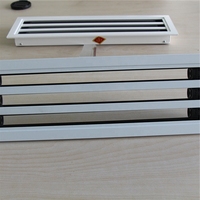 Grille de protection de conduit de ventilation pour climatisation, dispositif de ventilation en alliage d'aluminium, diffuseur de fente linéaire en ABS