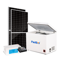 Réfrigérateur Solaire Avec Panneau, Congélateur Coffre à Porte Unique 108 Litres Tout-en-Un