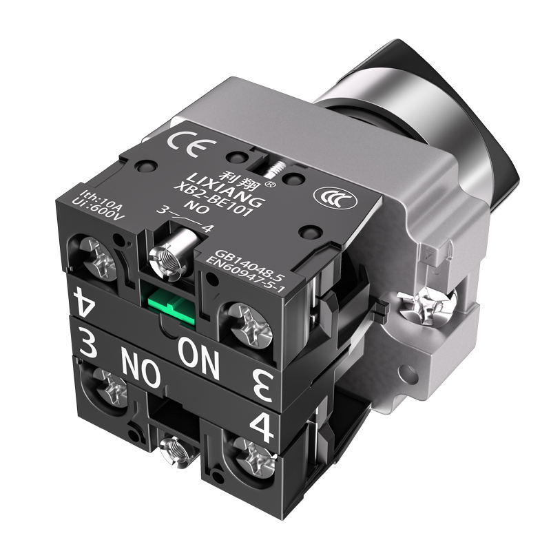 22mm XB2 Brass 1NO 2NO 1NO1NC 2/3 Position Self Locking Self Resetting 10A 660V Selector Knob Rotary Push Button Switch