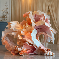 Vente directe usine – Élégantes fleurs géantes en papier de soie détachables pour installations artistiques, décorations de mariage, fournitures de festival et de fête