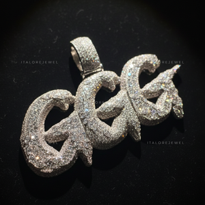 Colgante de Letra GGG de Moissanita, Plata de Ley 925, Charm de Alfabeto Chapado en Oro, Joyería con Iniciales, Regalo Elegante y Moderno - Product Image 5