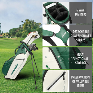 Bolsa <span class=keywords><strong>de</strong></span> <span class=keywords><strong>Golf</strong></span> con Soporte, Diseño Nuevo, para Hombre y Mujer, <span class=keywords><strong>de</strong></span> Cuero PU Impermeable y Duradero, con 6 Divisores, Venta Directa <span class=keywords><strong>de</strong></span> Fábrica, Precio al por Mayor, OEM - Product Image 3