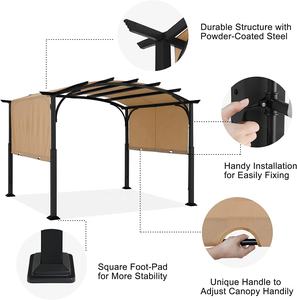 <span class=keywords><strong>10</strong></span> <span class=keywords><strong>x</strong></span> 12ft פטיו ביתן חיצוני גן פרגולה חיצוני ביתן פטיו מקלט שמש מתכת מסגרת פרגולה חיצוני ביתן אוהל - Product Image 3