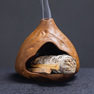 Quemador de incienso de cerámica MSH con tira de madera de Papá Noel peruano para chimenea pequeña - Product Image 2
