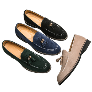 Large Size 38-47 Microfiber Upper Lightweight <b>Height</b> <b>Increasing</b> Pointed Toe Slip-On Dress Shoes Lazy Loafers for Men - Product Image 1