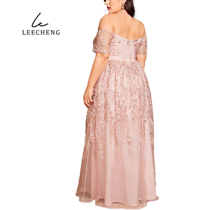 Abito da sera vintage in chiffon rosa francese di alta gamma, lungo fino al pavimento, con spalle scoperte, per donna, nuovo, per festa di debutto dei 18 anni, taglie forti - Product Image 2