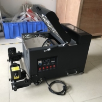 Nouvelle machine à secouer la poudre DTF automatique A3 noire avec système de rembobinage de film et chauffage pour l'impression textile sur T-shirts