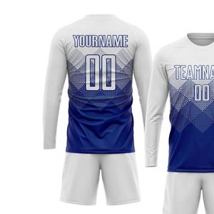 Long Sleeve Soccer Football Jersey Set Breathable Quick Dry Match Training Uniform Shirt and Shorts for <b>Men</b> Youth Team Sportwear - Product Image 3