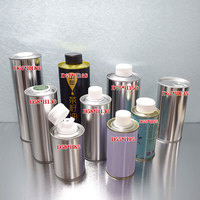 Usine en gros personnalisé imprimé 100ml 150ml 250ml 500ml de qualité alimentaire huile d'olive boîtes de conserve tambour en métal