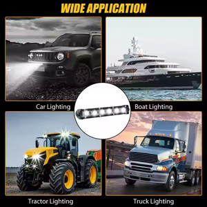 12V 24V voiture travail lumière LED barre lumineuse 7 pouces 18W jaune citron accessoires d'éclairage de voiture pour hors route <span class=keywords><strong>4x4</strong></span> <span class=keywords><strong>SUV</strong></span> ATV tracteur bateau camion - Product Image 5