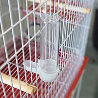 Viveiro Gaiola Confort Triplex pour Calopsites et Oiseaux avec Anneaux, Mangeoires et Abreuvoir (Jaune)