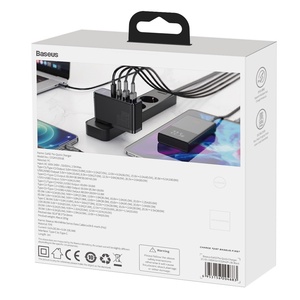 <span class=keywords><strong>Baseus</strong></span> Cargador GaN <span class=keywords><strong>100W</strong></span> USB Tipo C PD Cargador rápido con carga rápida 4,0 3,0 Cargador de teléfono USB para MacBook Laptop Smartphone - Product Image 2