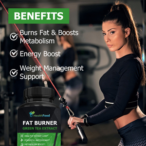 Private Label Green Tea Extract Fat Burner Capsules Promotes Clarity and Focus Supports Healthy Digestion Metabolism Boost - Product Image 6