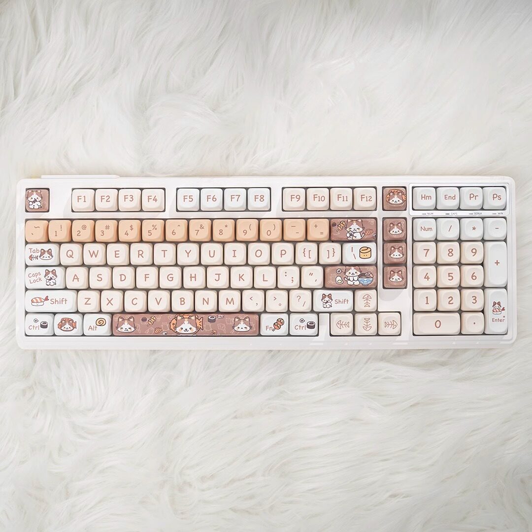 Tastiera White-YG102 + Copritasti M-OA Sushi Cat