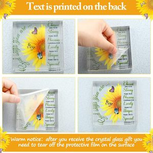 ของขวัญสร้างแรงบันดาลใจสำหรับชาวคริสต์ ของขวัญสร้างแรงบันดาลใจจากพระคัมภีร์รูปดอกทานตะวัน ของที่ระลึกพร้อมโลโก้ - Product Image 5