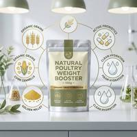 Additif Alimentaire Biologique Multi-Composants pour Volailles 100g pour l'Engraissement des Poulets de Chair, Stimulateur de Poids, Durée de Conservation de 2 Ans, Améliore le FCR