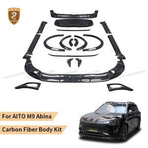 Kit Carrozzeria Completo in Fibra di Carbonio Stile Abina per Aito M9 SUV: Labbro Anteriore, Diffusore Posteriore, Alettone Tetto, Parafanghi Allargati, Kit Carrozzeria Larga - Product Image 1