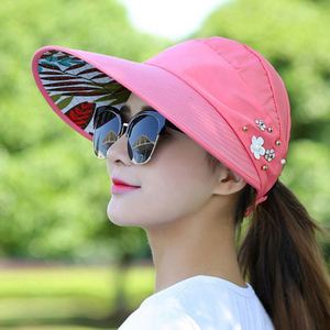 Chapeaux de soleil pliables respirants pour femmes avec visière et ouverture pour queue de cheval – Vente en gros pour l'été - Product Image 3