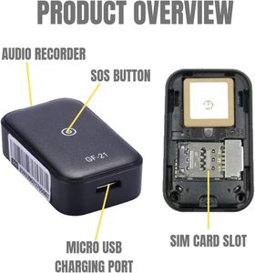 Mini Rastreador GPS GF21 con SOS para Ubicación de Vehículos y Niños, con Soporte GPRS 3G, Magnético Permanente, Memoria de 32 GB, Seguimiento por SMS/Aplicación - Product Image 2