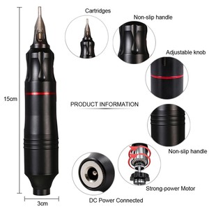 Kit de stylo à tatouer Tuffking, alimentation sans fil, aiguilles, encre et outils pour le tatouage - Product Image 3