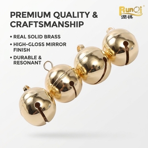 Campana Pequeña Colgante de Latón Macizo Vintage Hecha a Mano para Navidad, Campana Melódica de Alto Decibelio para Hoteles y Bodas, Suministros para Manualidades - Product Image 3
