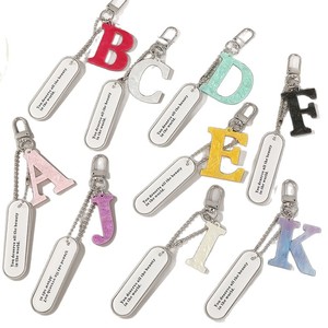 Simple 26 Color English Alphabet Keychain Pendant Ins Acrylic Car <strong>Bag</strong> Hanging Accessories Protective Cover for Headset Hanging - Product Image 5