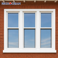 Ventana Corrediza Doble de Aluminio con Rotura de Puente Térmico RICHOCEAN Villa 6063-T5, Aislamiento Térmico, Doble Acristalamiento