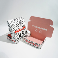 Boîtes en carton ondulé recyclé avec design personnalisé, pelliculage mat, biodégradables, pliables, rigides, pour l'emballage et l'expédition de chaussettes en fourrure