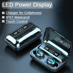 Auriculares F9-5c Tws V5.1 con pantalla Led, estuche de almacenamiento recargable, micrófono para llamadas manos libres, venta al por mayor - Product Image 6