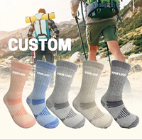 Extérieur chaud épais femmes randonnée Sports d'hiver escalade laine mérinos chaussette personnalisée haute qualité chaussettes d'équipage