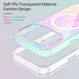 Funda de Teléfono de TPU Suave + PC con Textura Anti-huellas, Ultra Delgada, Magnética, con Brillo y Anti-amarilleo para iPhone 17 Pro - Product Image 4