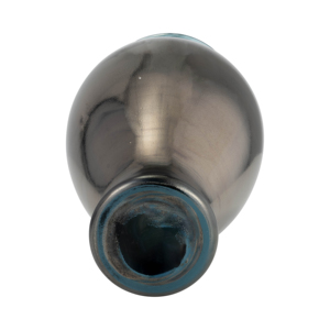Vaso in vetro moderno per l'arredamento del soggiorno, raffinato complemento d'arredo, vaso decorativo per fiori con sfumature di colore discrete. - Product Image 6