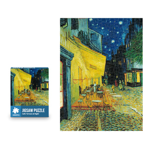 1000 pièces de puzzles en bois pour adultes, café en terrasse la nuit, peintures à l'huile d'art de <span class=keywords><strong>Van</strong></span> <span class=keywords><strong>Gogh</strong></span> - Product Image 2